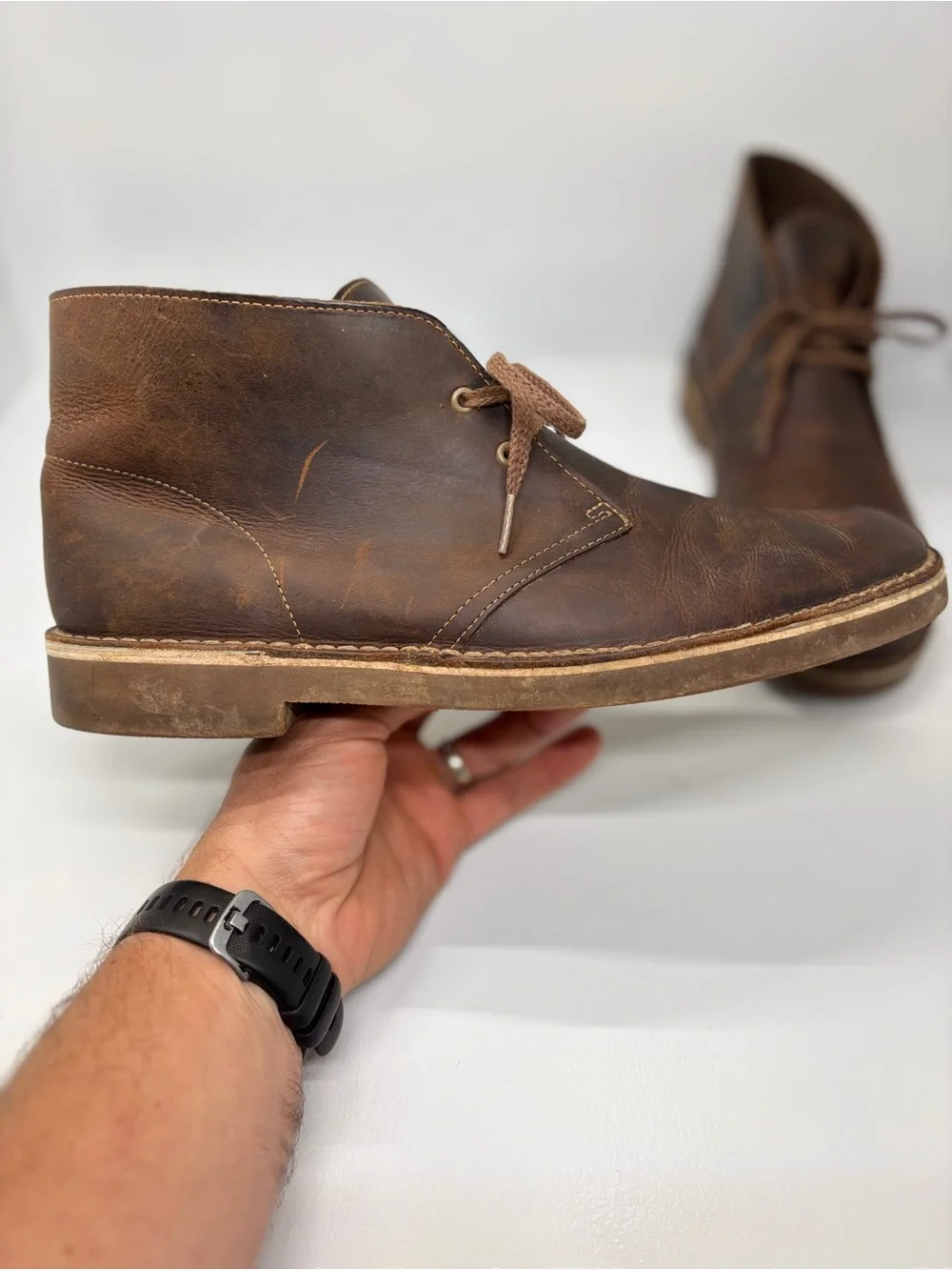Clarks Originals Desert Boots Brown Leather Chukka Boots Men’s US 10.5 EU 44